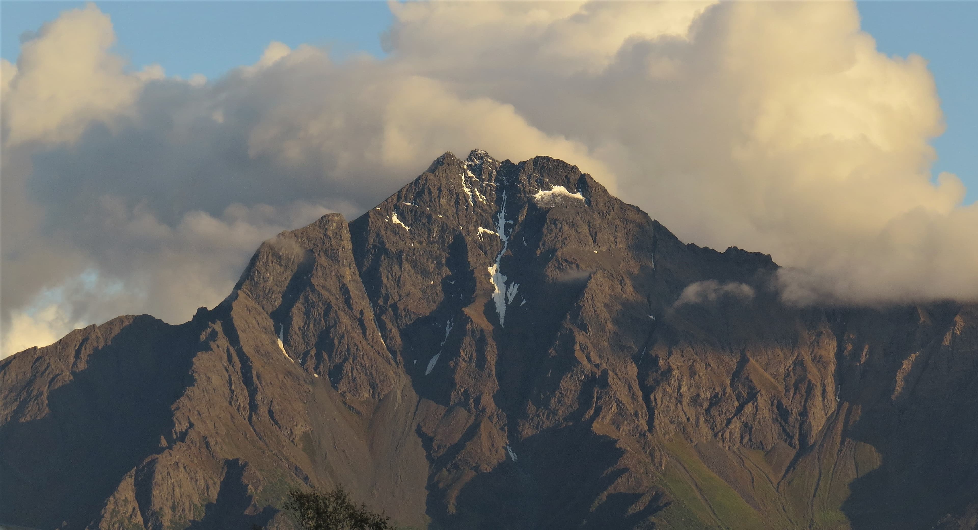 Pioneer Peak in warm late-summer light, Palmer, Alaska